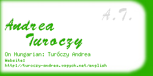 andrea turoczy business card