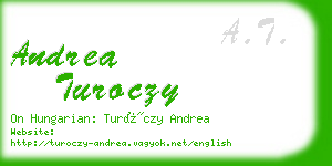 andrea turoczy business card